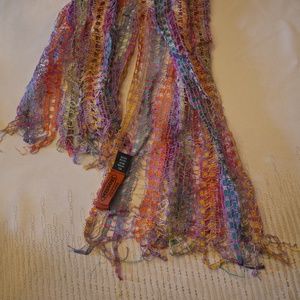 Like new, Missoni multi-color crocheted scarf